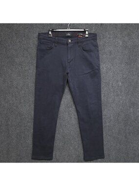 34 Heritage Pants Men 35x30 Navy Blue Courage Mid-Rise Performance Twill Stretch